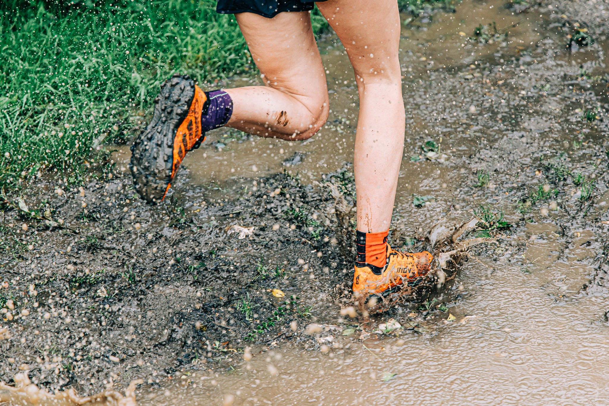 Running in muddy conditions