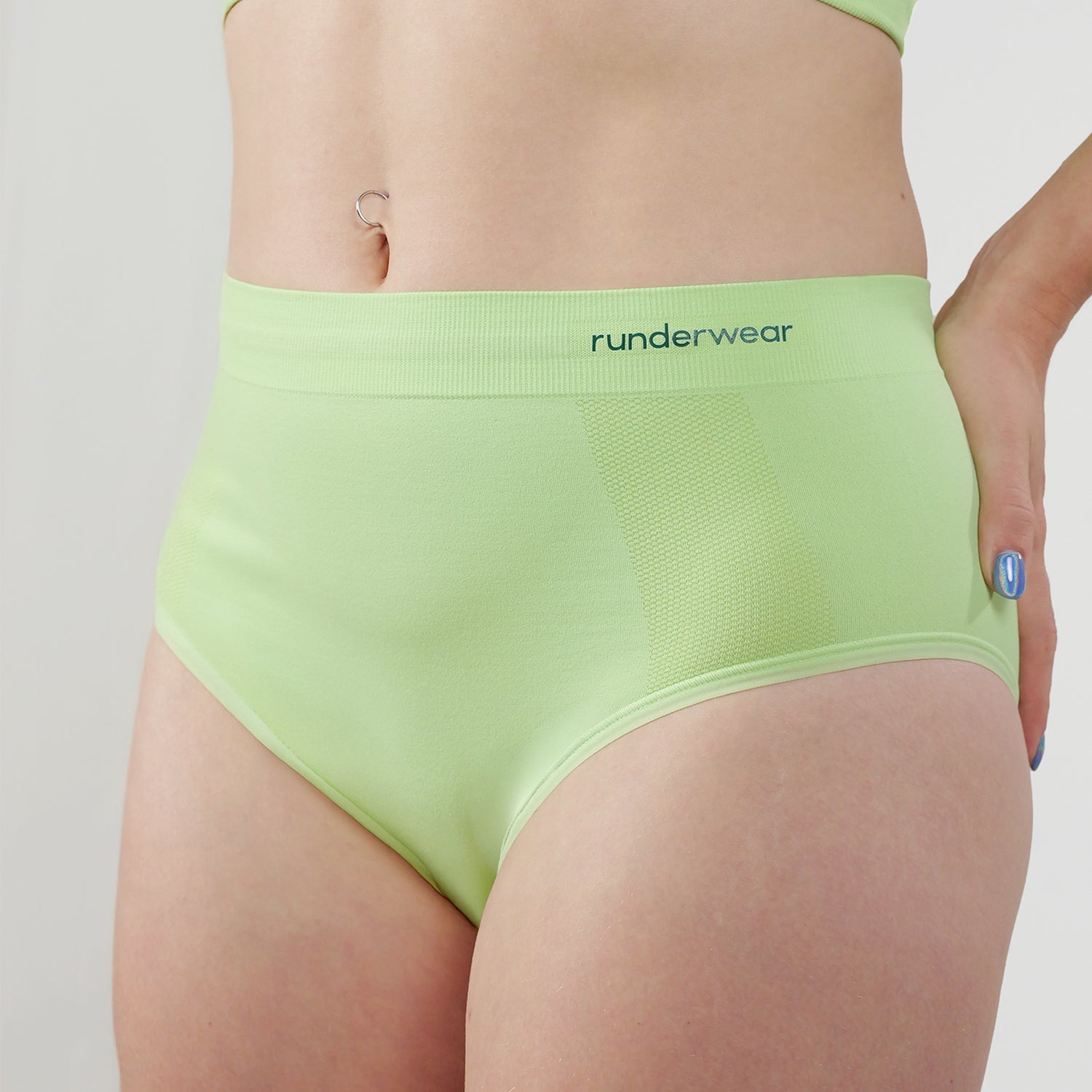 Women's Running Briefs - Paradise Green