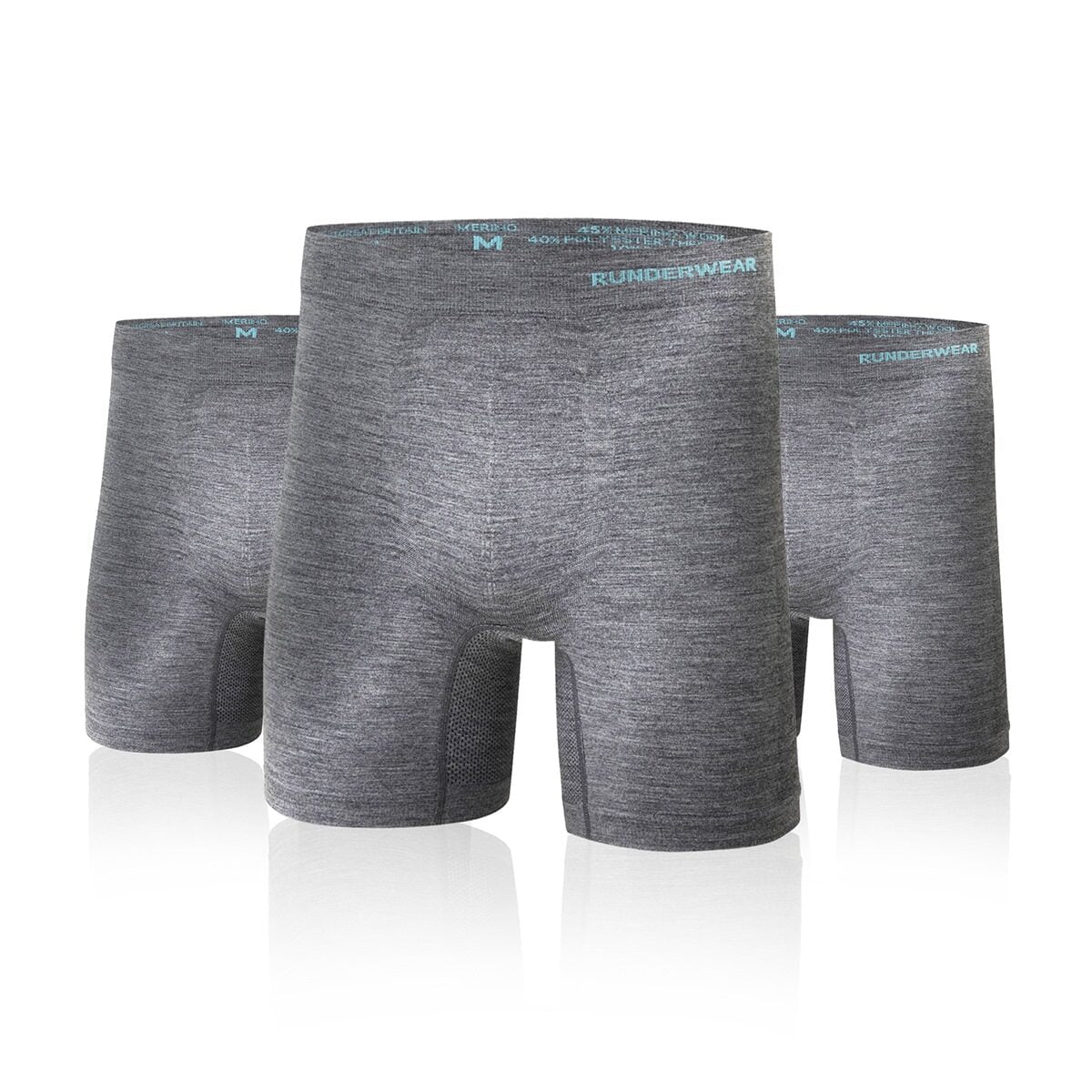 Merino Men's Boxers Grey - Multibuy x3