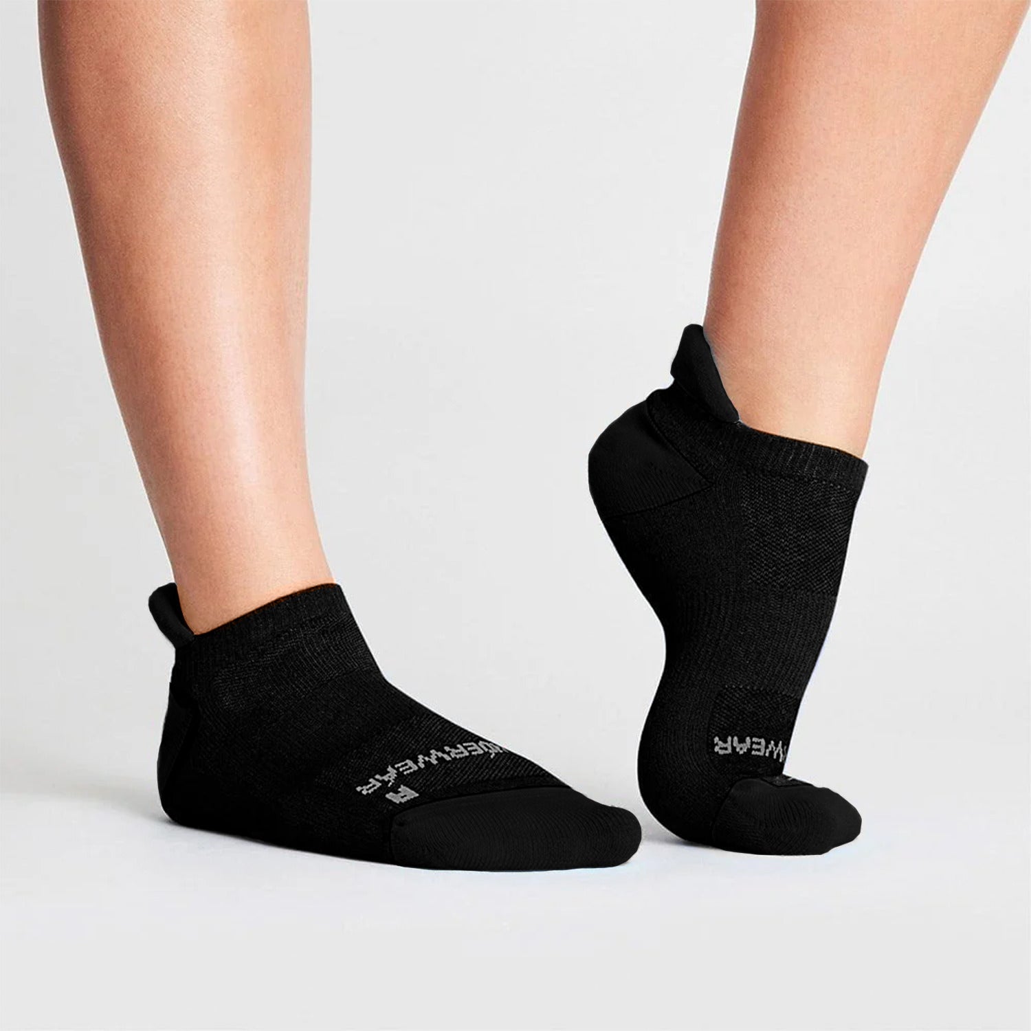 Unisex Anti-Blister Low Running Socks - Black