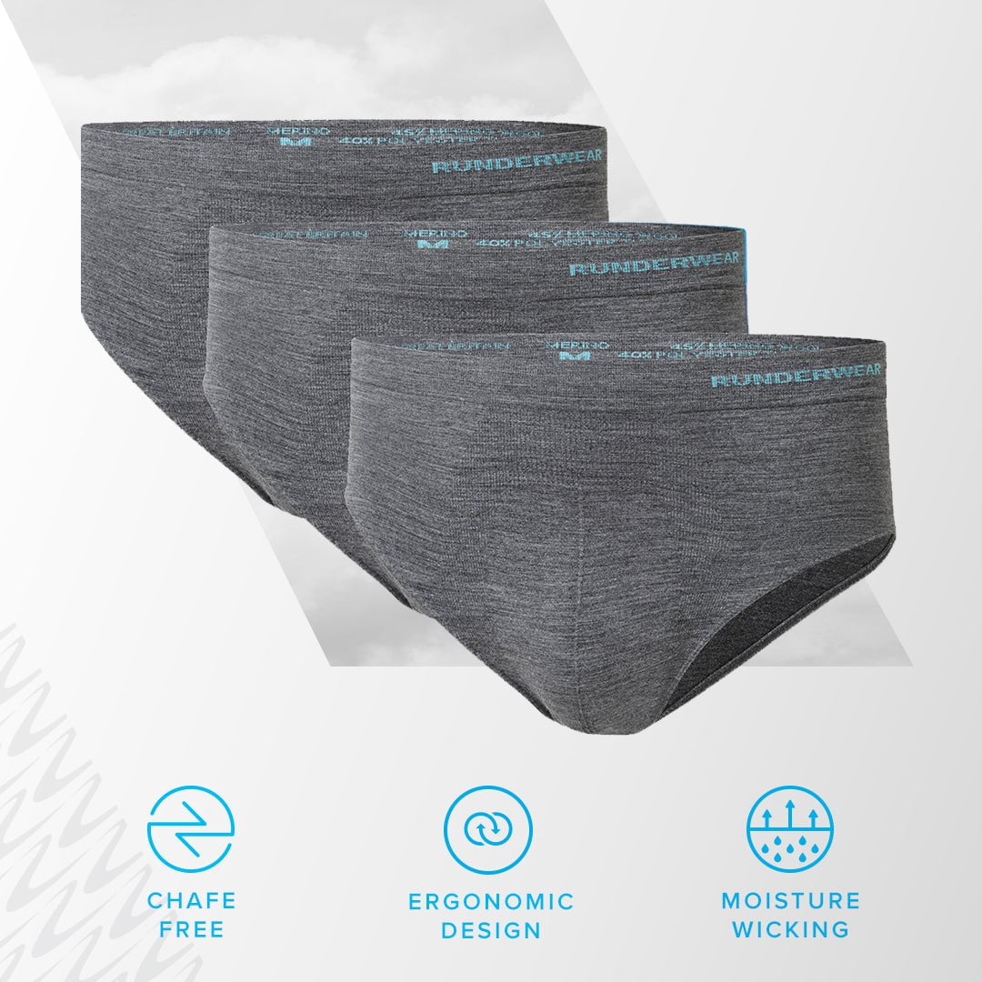 Men's Merino Briefs - Multibuy x3
