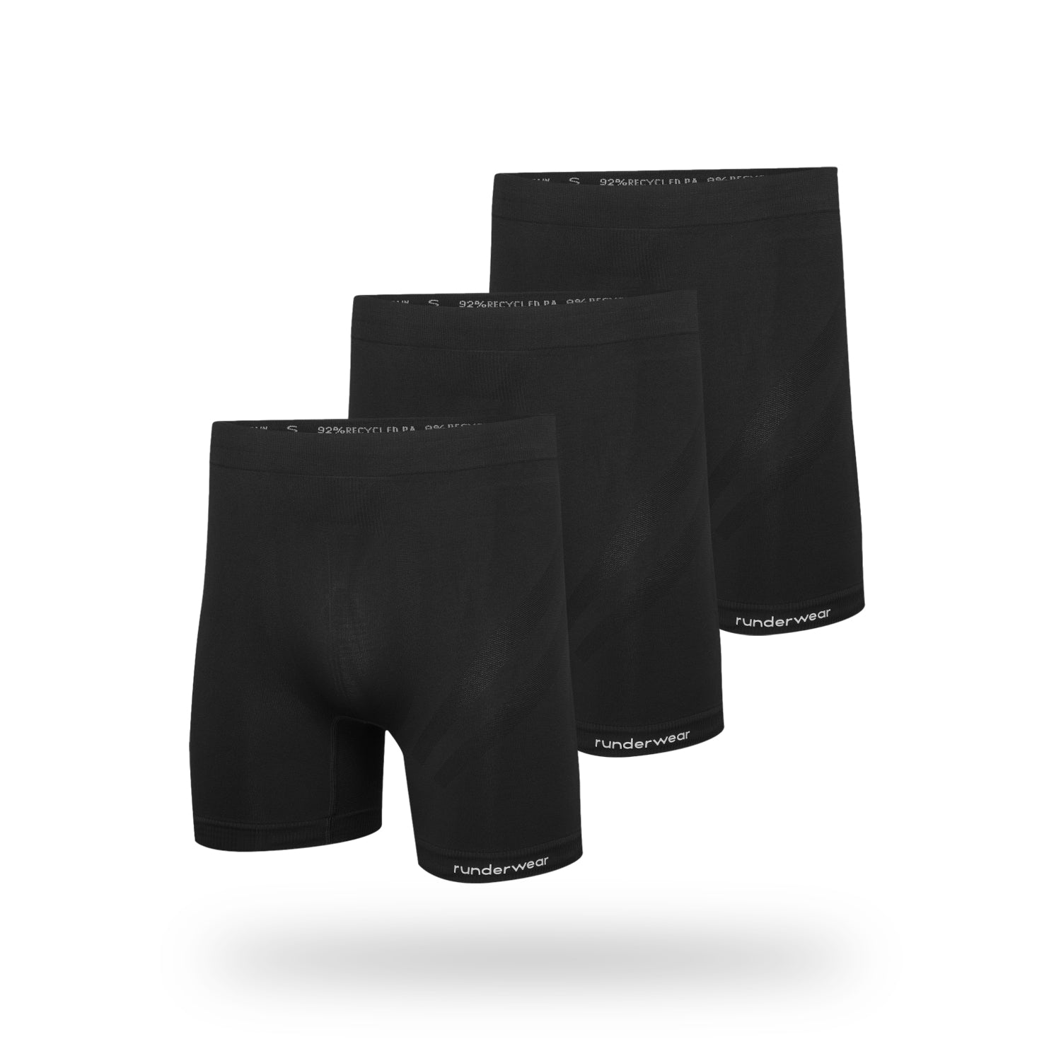 Men's Running Boxer - Black (Multibuy x3)