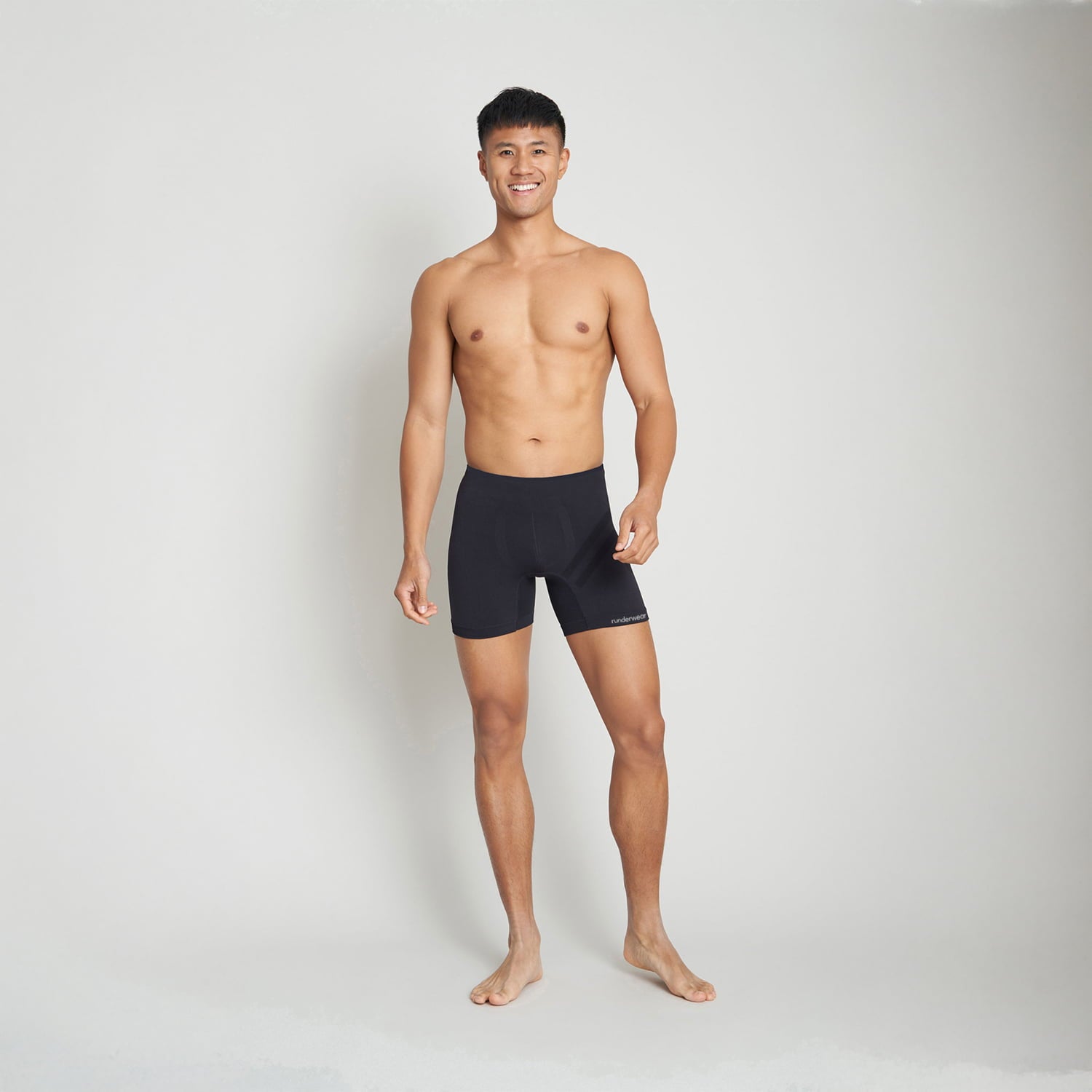 Men's Running Boxer Shorts - Black, White, Navy (3-Pack)