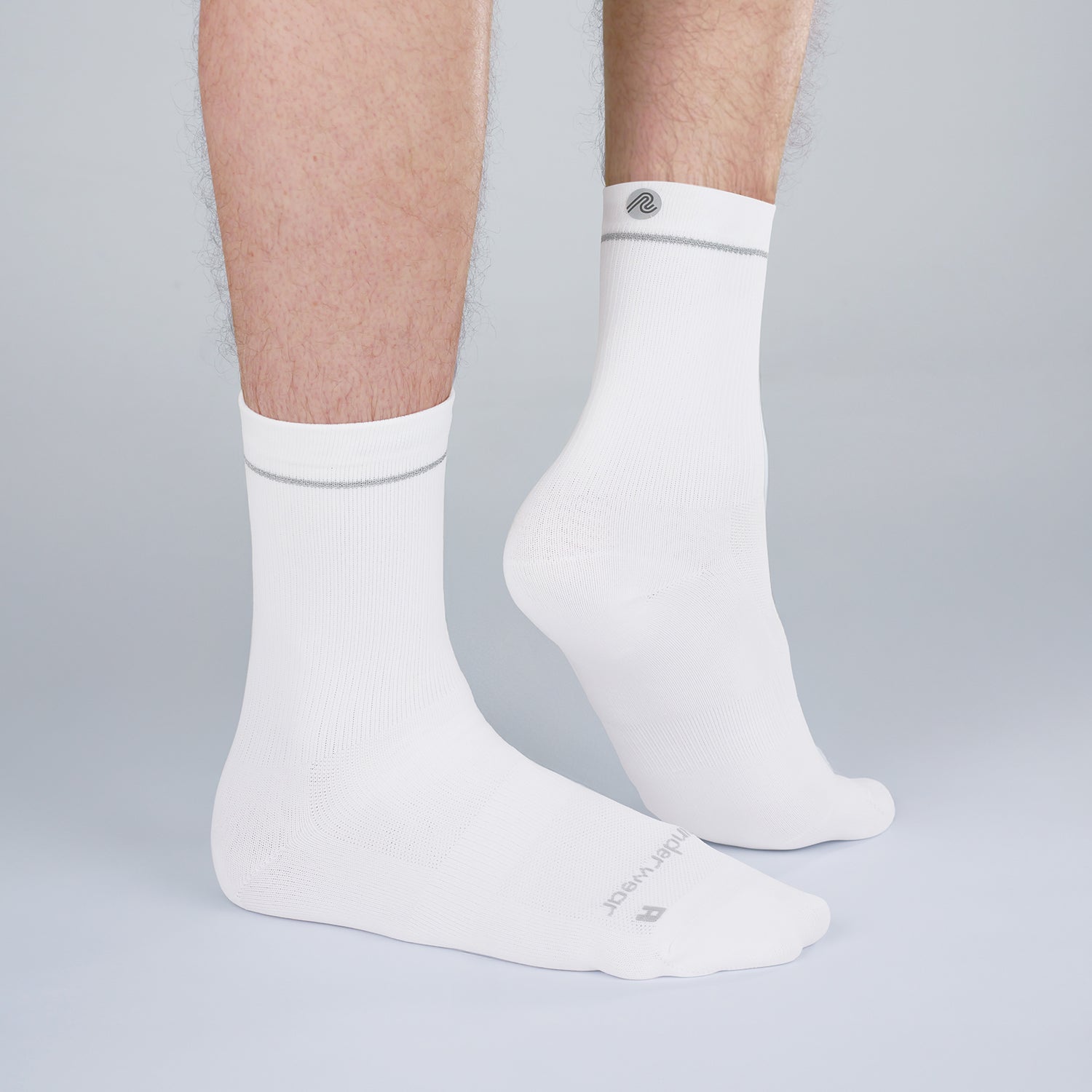 Unisex Anti-Blister High Running Socks – White