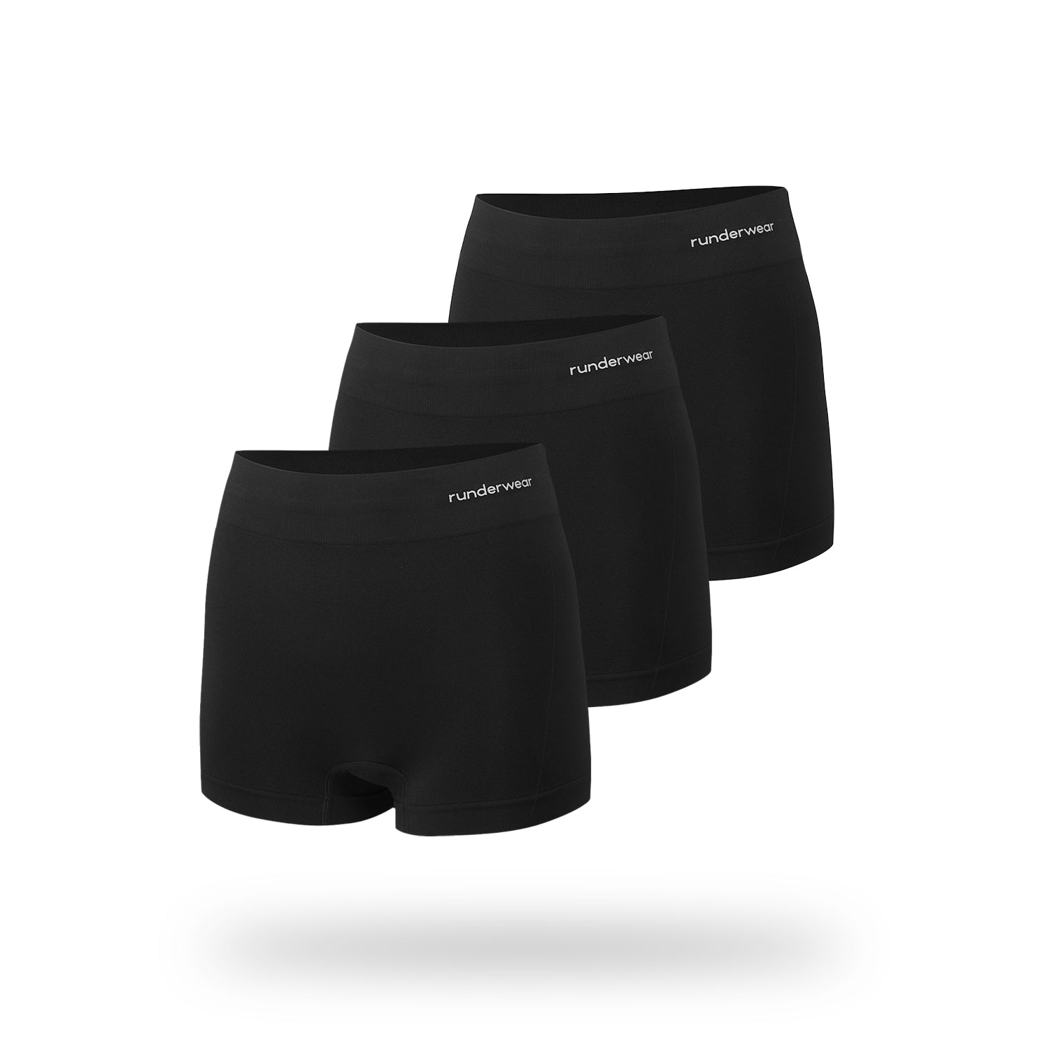 Women's Running Boy Shorts - Black (Multibuy x3)