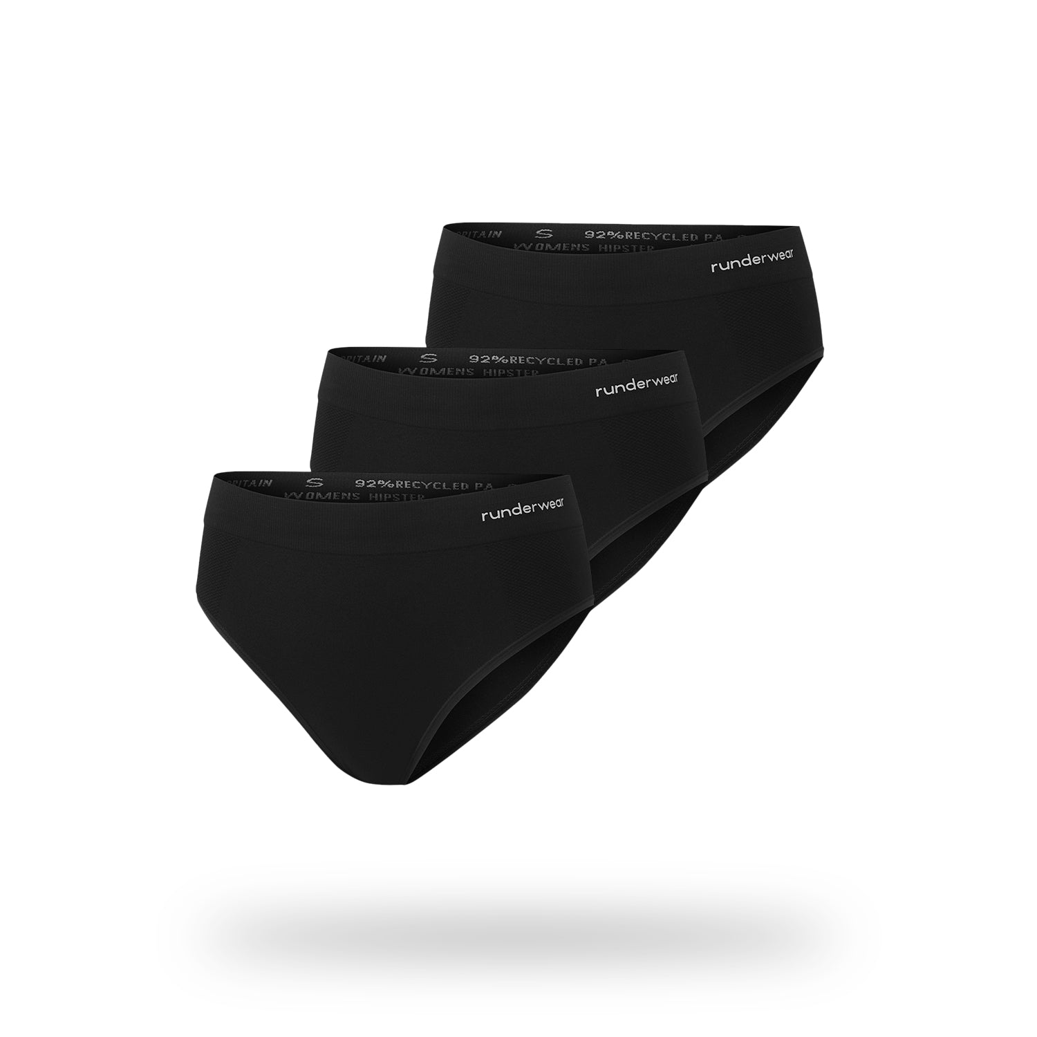 Women's Running Hipsters - Black (Multibuy x3)