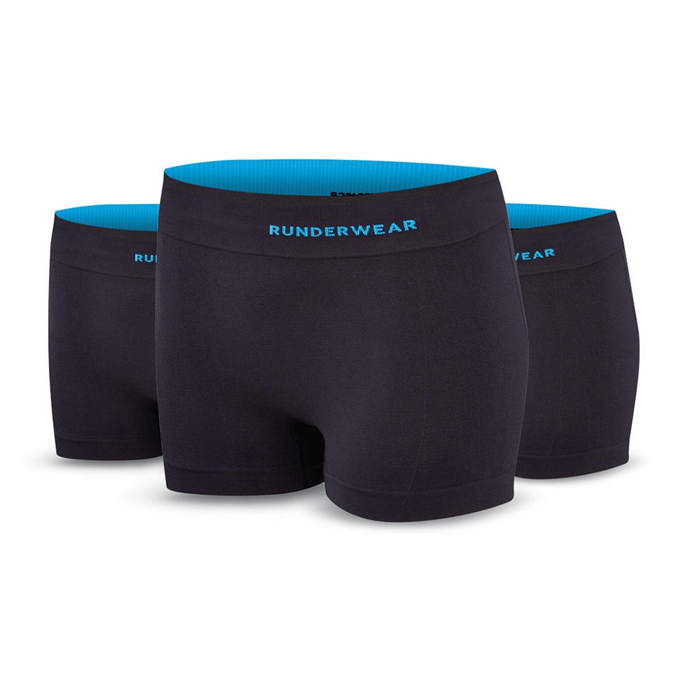 Women's Running Boy Shorts Black (Multibuy x3) runderwear™
