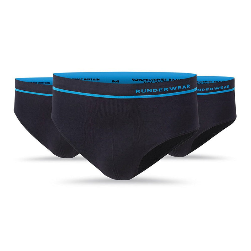Men's Recycled Running Briefs Black (Multibuy x3) runderwear™