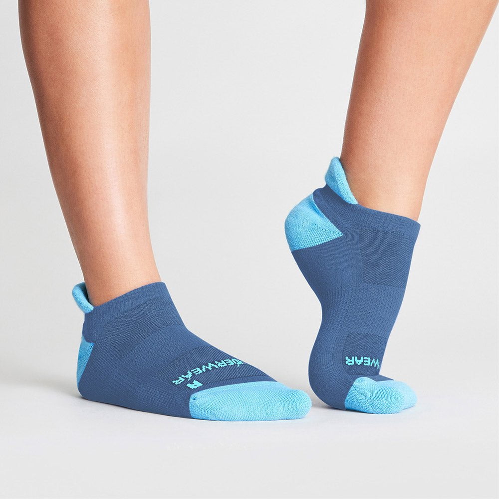 Women's AntiBlister Running Socks Low Blue runderwear™
