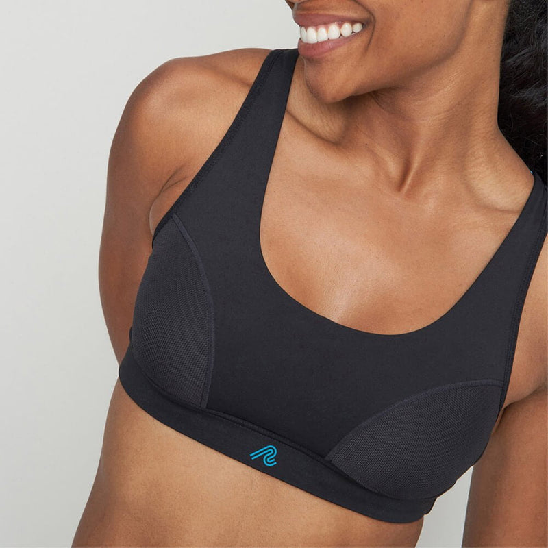 Shine Bright Sports Bra: Black