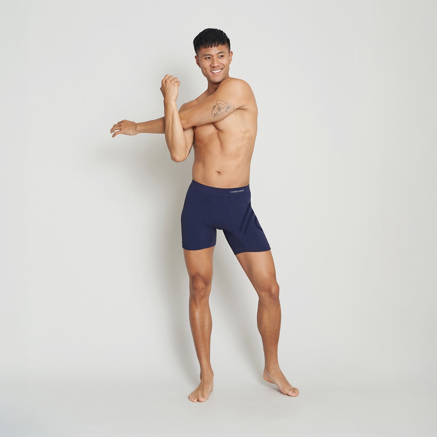 Men's Running Boxer Shorts - Navy (Multibuy x 3)