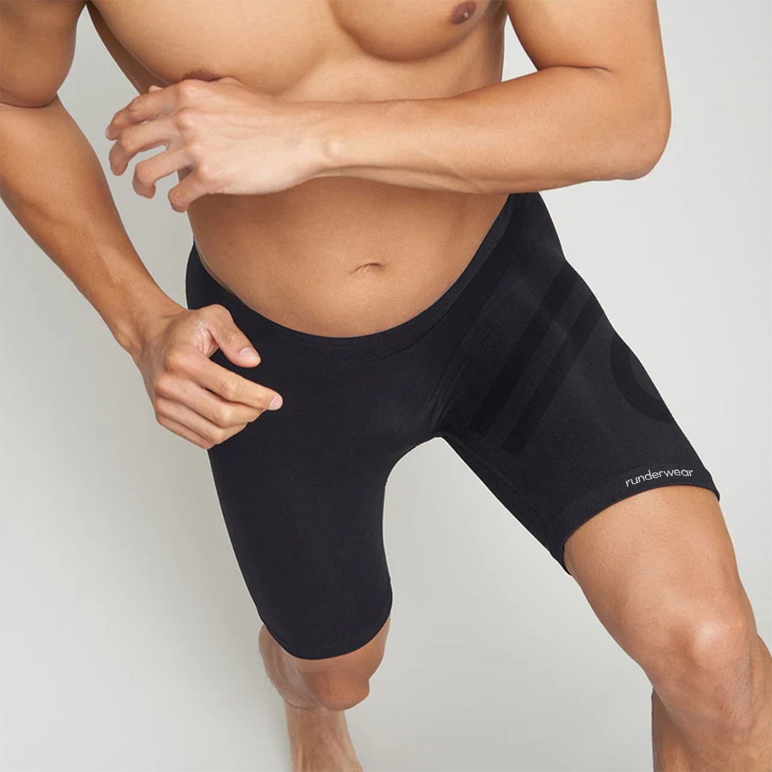Men’s Running Long Boxer Shorts – Black (3-Pack)