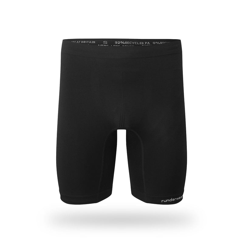 Men’s Running Long Boxer Shorts – Black