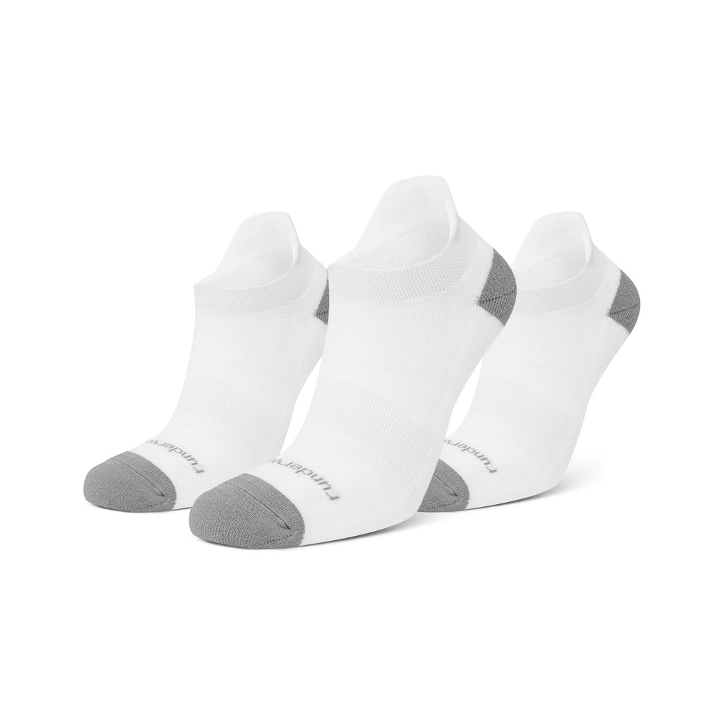 Anti Blister Low Running Socks – White Grey