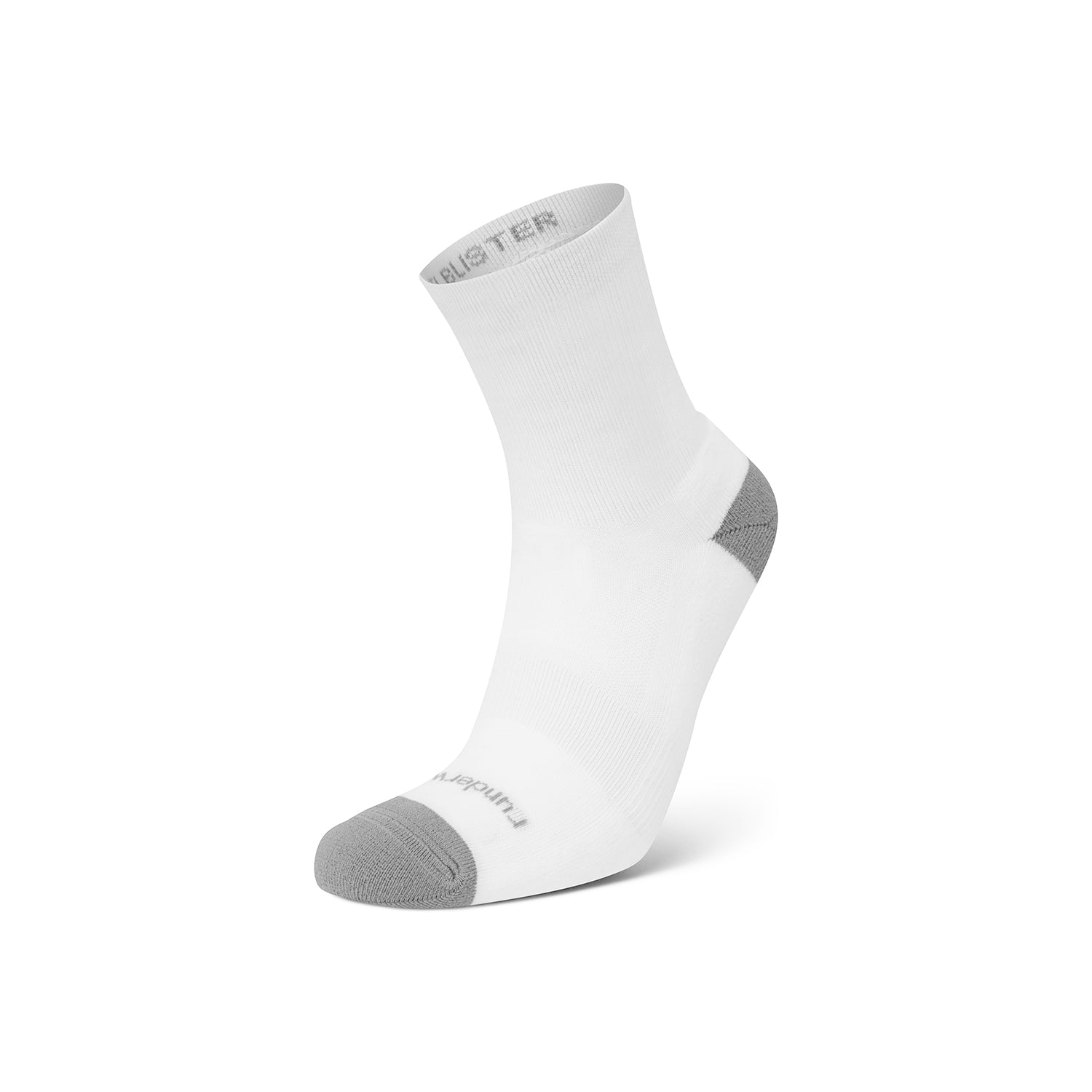 Anti Blister Mid Running Sock - White/Grey