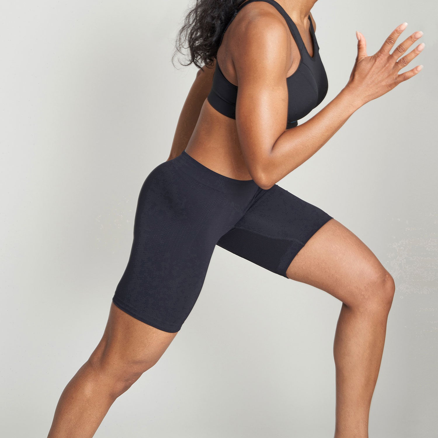 Women’s Running Long Boxer Shorts – Black (3-Pack)