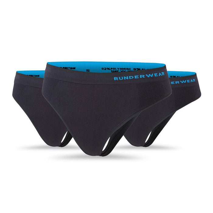 Women's Running Thong Black (Multibuy x3) runderwear™