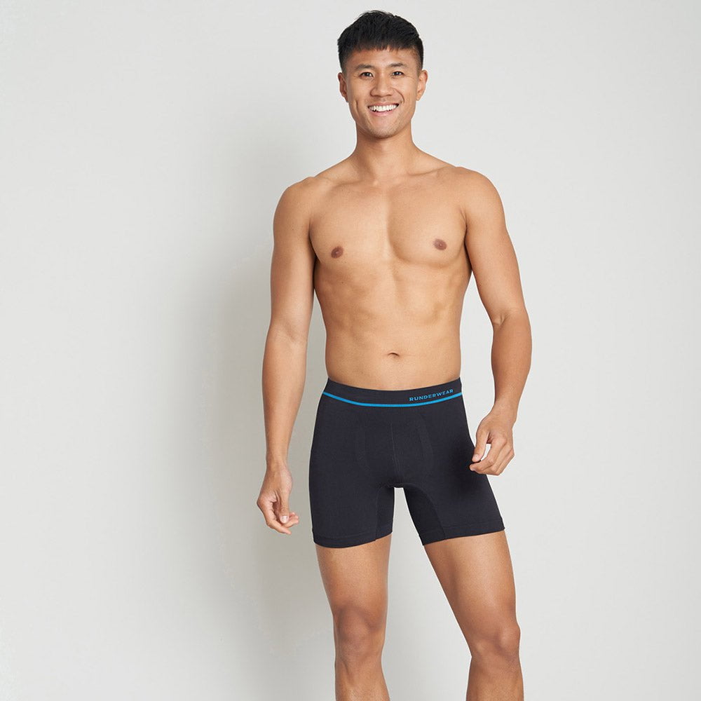 Men's Running Boxer Shorts - Black | runderwear™