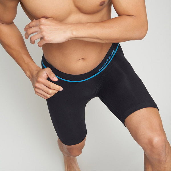 Men's Long Running Boxers Black runderwear™