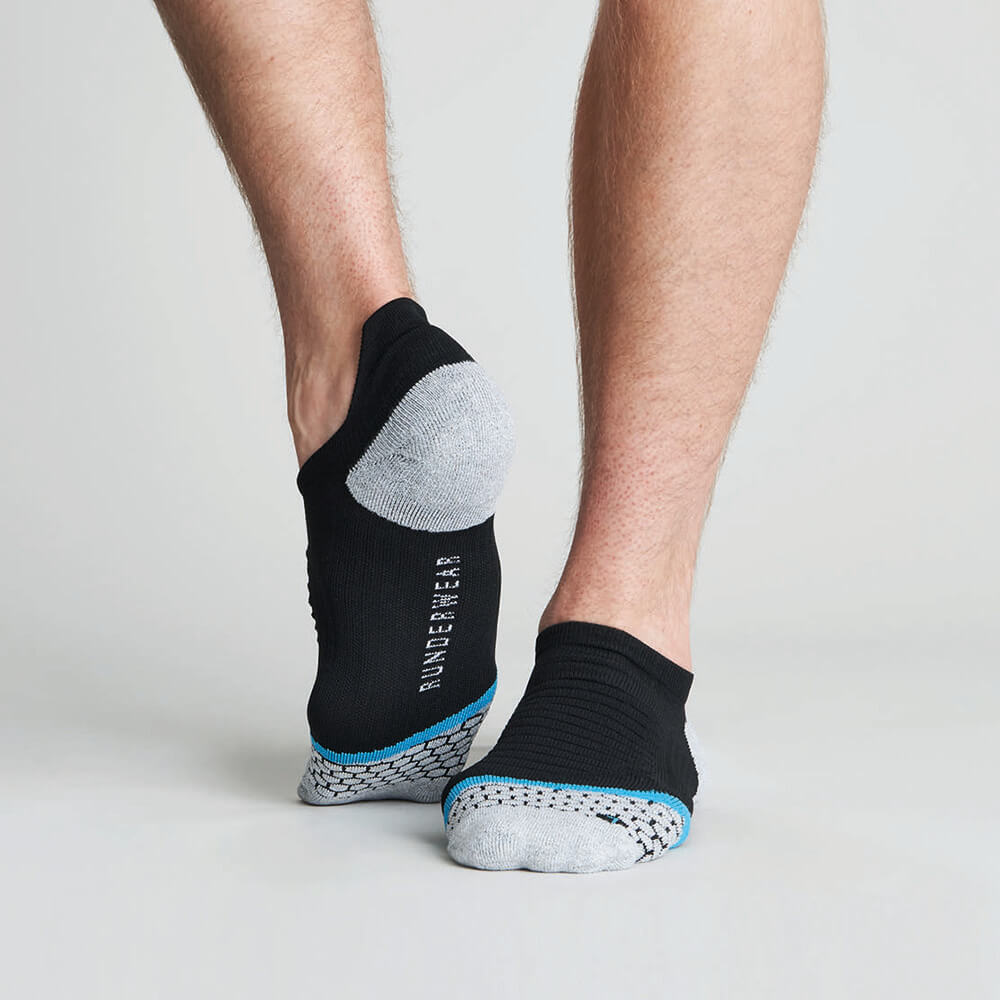 Men's Cushioned Running Socks - Low (Black)