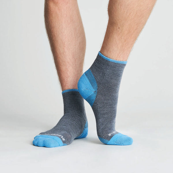 Men's Merino Running Socks Mid (Grey) runderwear™